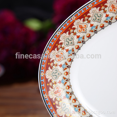 12 Inches Luxury Fine Super White Oval Porcelain Plate